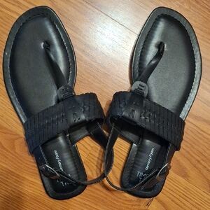 Black Leather Sandals